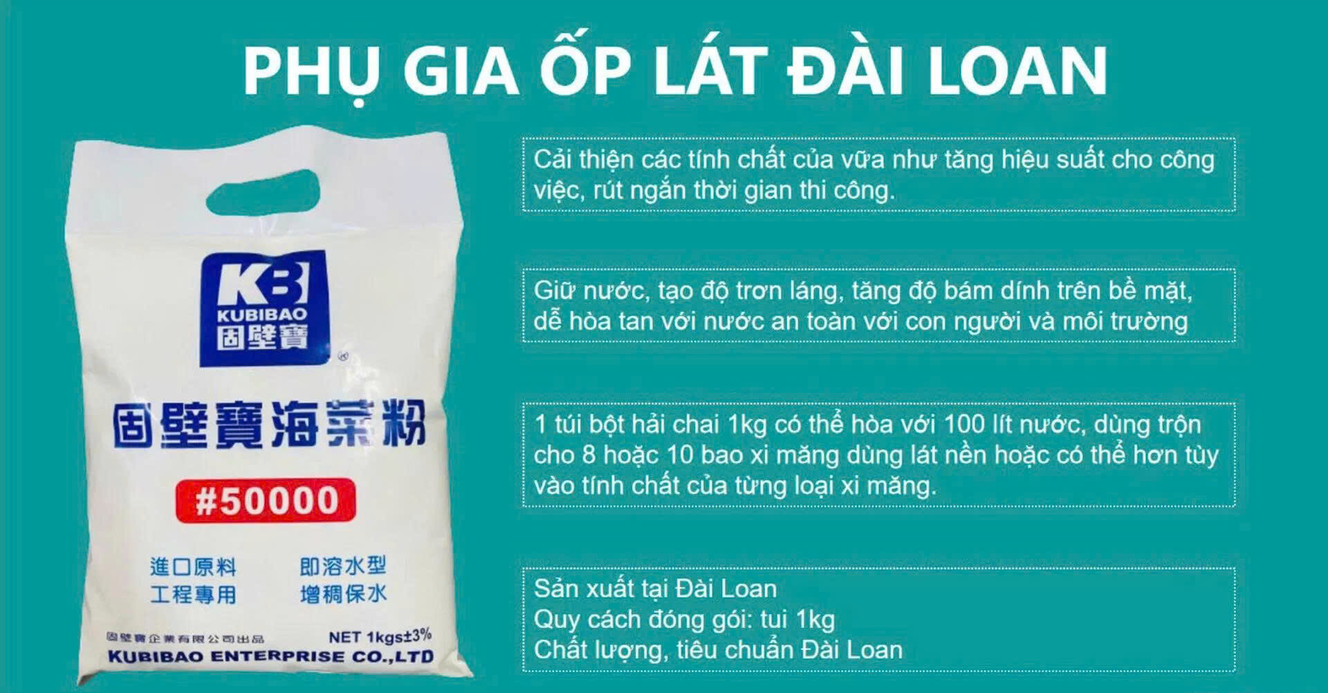 Phụ gia ốp lát Đài Loan - Túi 1kg Ốp Lát được 80-100m2 - Thành Đức z7916108558941 797232ca1ed1664e467f10c437591456 - Phụ gia ốp lát Đài Loan - Túi 1kg Ốp Lát được 80-100m2 - Thành Đức
