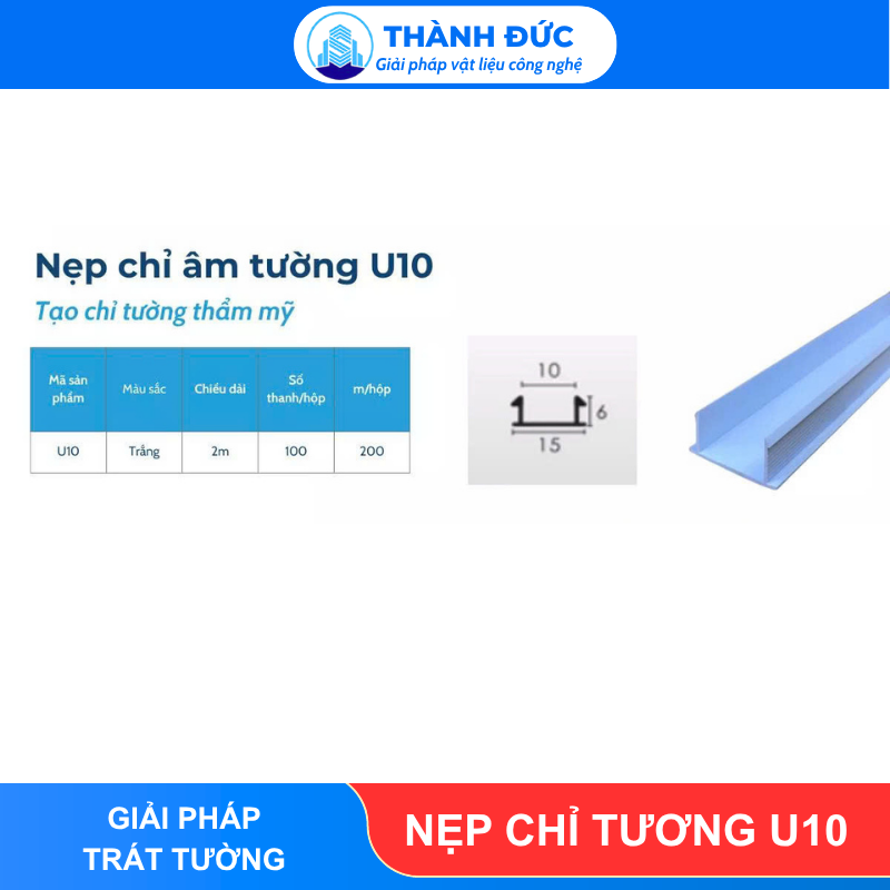 Nẹp Chỉ Tường U10 feedback thanh duc 31 - Nẹp Chỉ Tường U10