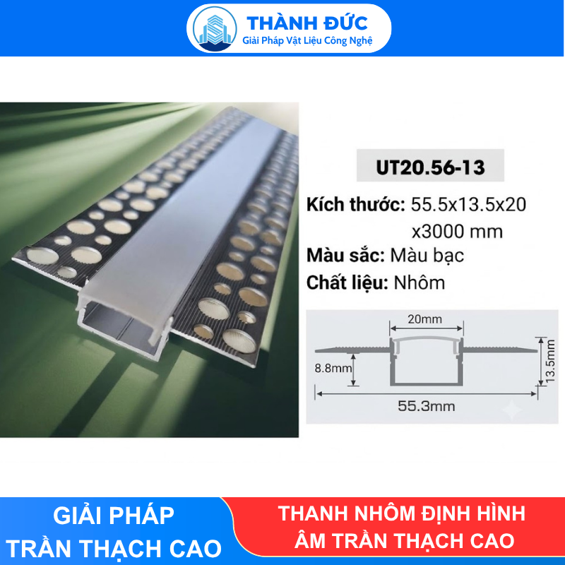Thanh nhôm định hình âm trần thạch cao UT20-13 feedback thanh duc 36 - Thanh nhôm định hình âm trần thạch cao UT20-13