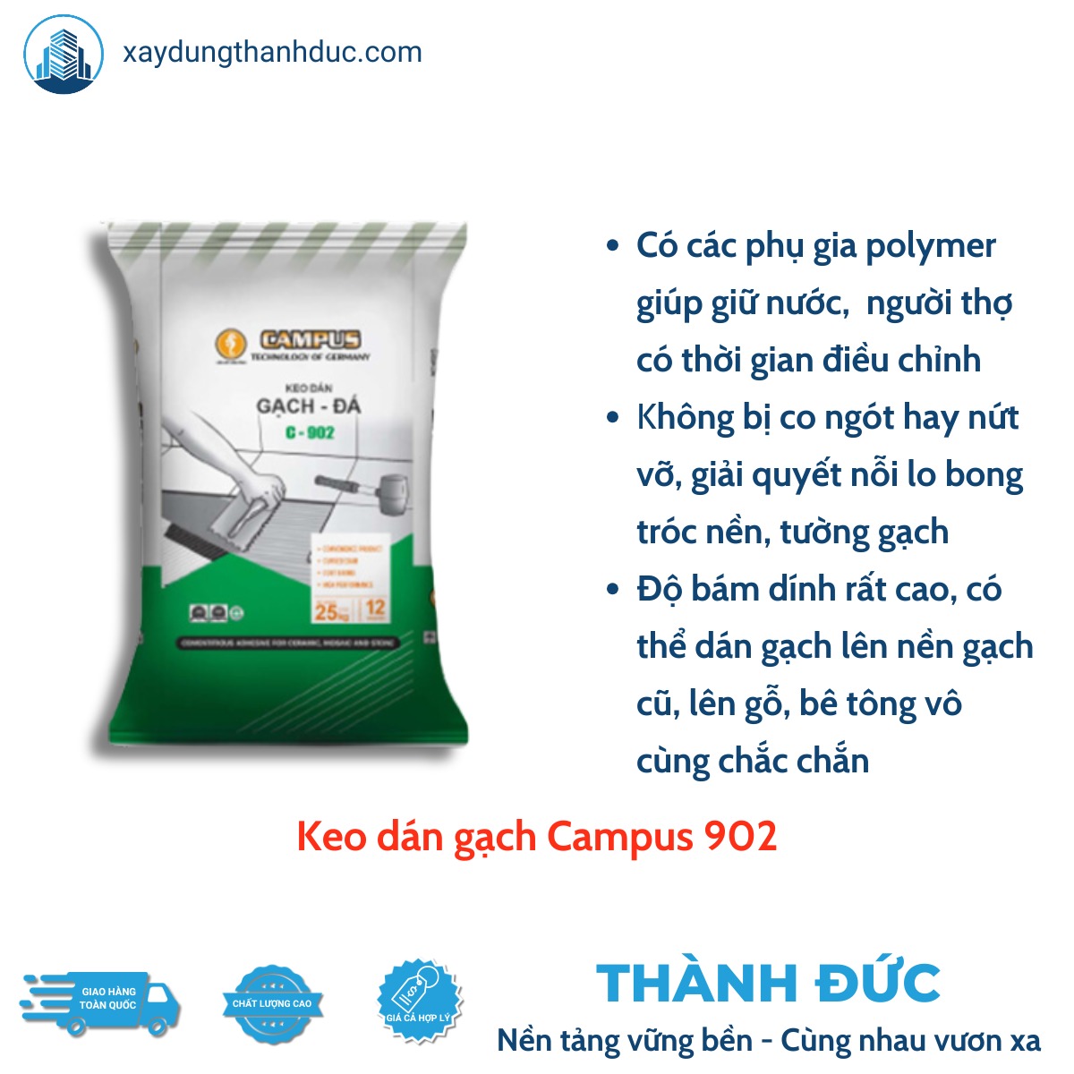 Keo Dán Gạch Campus 902 Thành Đức - Ngoài Trời & Hồ Bơi