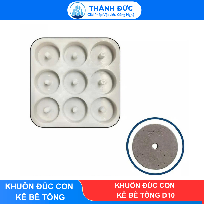 Khuôn Đúc Con Kê Cọc Khoan Nhồi D10 (100mm)