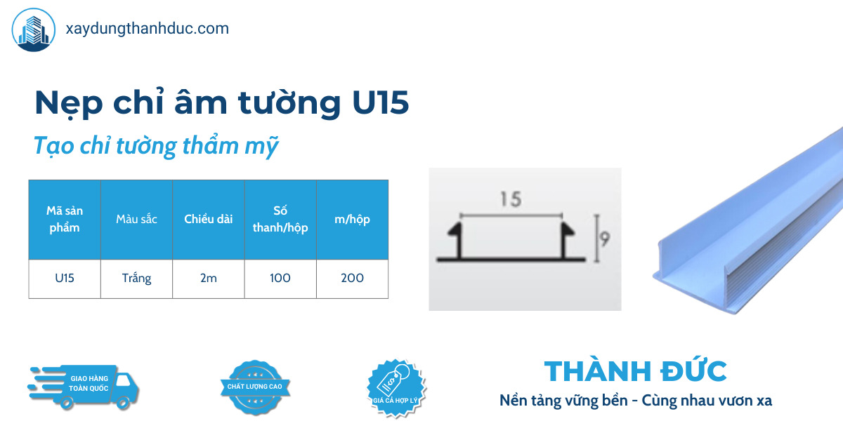 nep chi tuong u15 - Nẹp Chỉ Tường U15