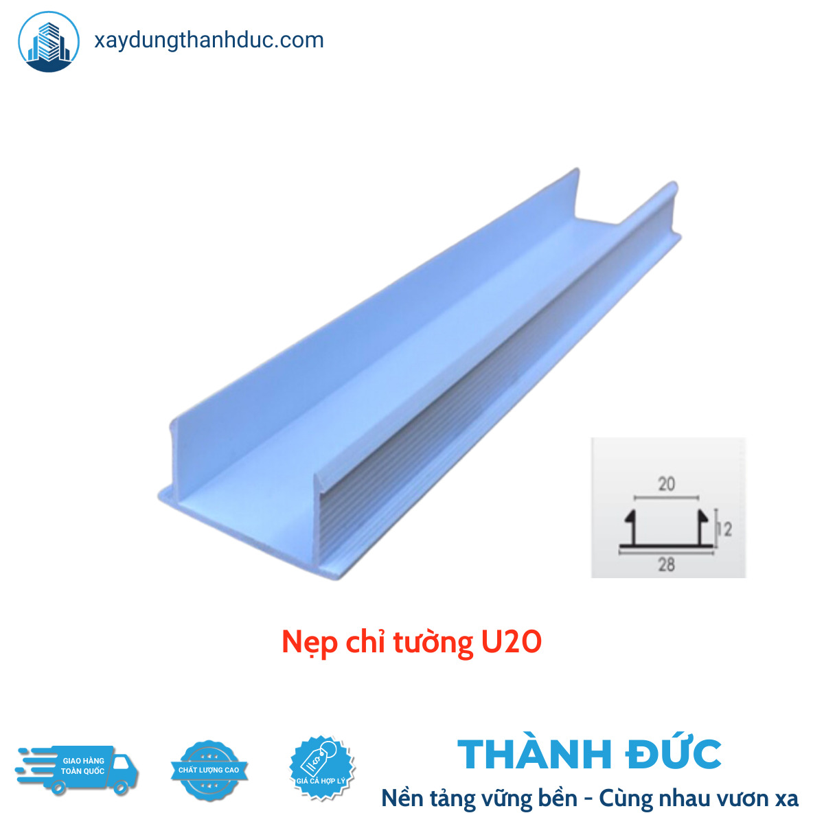 Nẹp Chỉ Tường U20