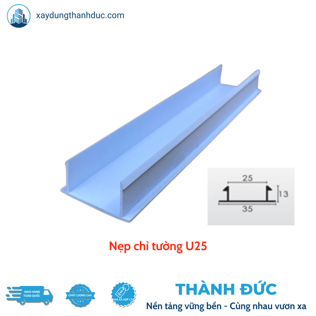 Nẹp Chỉ Tường U25