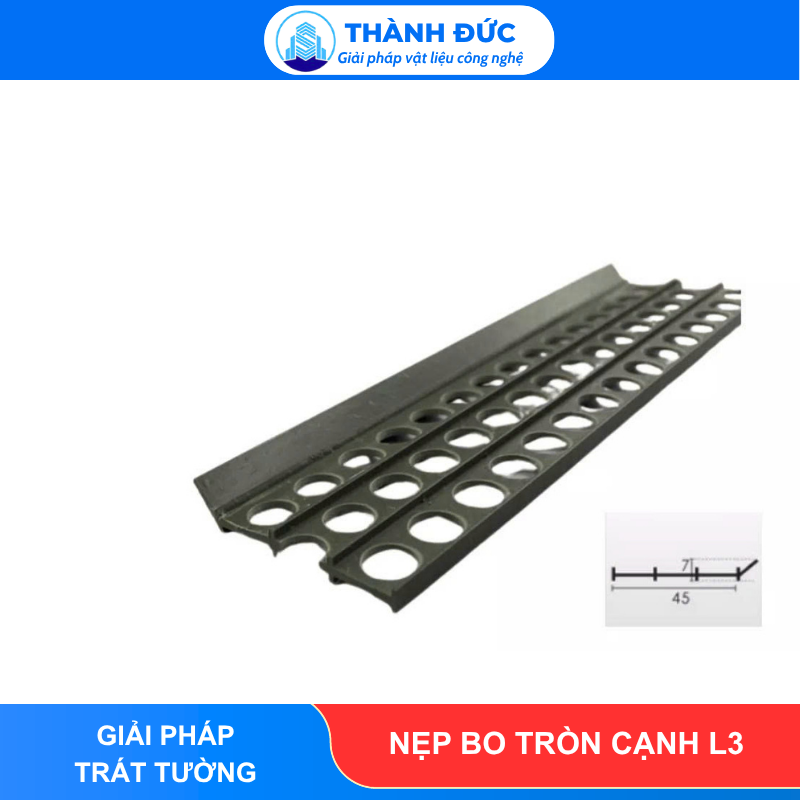 Nẹp Nhựa Trát Góc L3