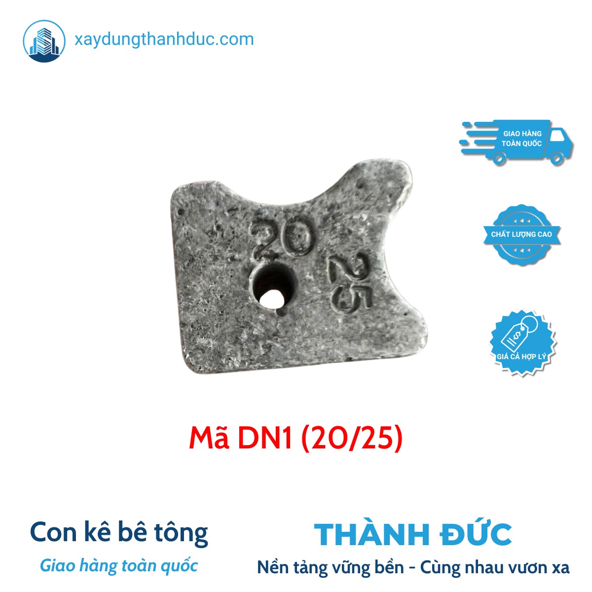 Cục kê bê tông DN1(20/25mm) Miền Nam