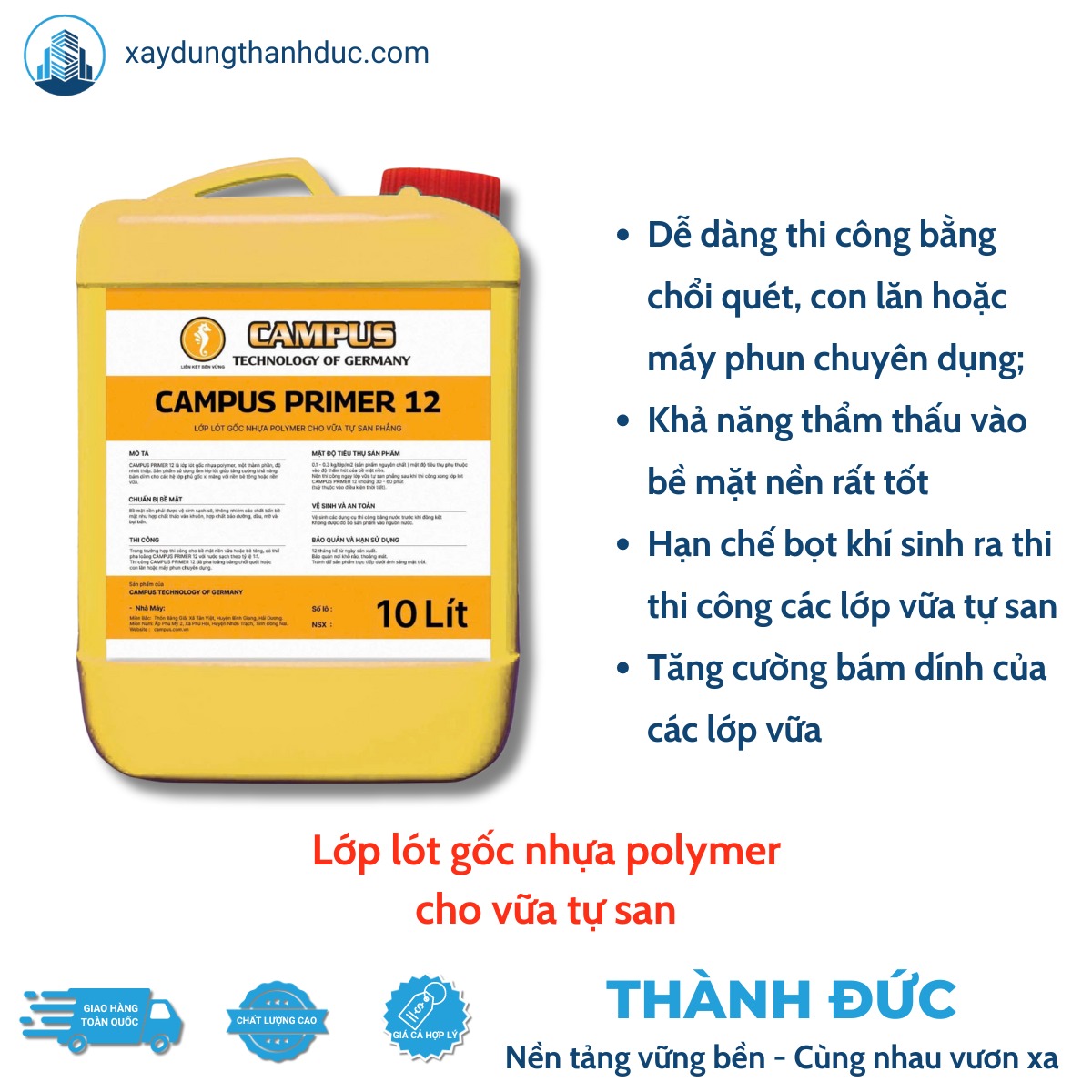 Sơn lót gốc Polymer Primer 12 một thành phần