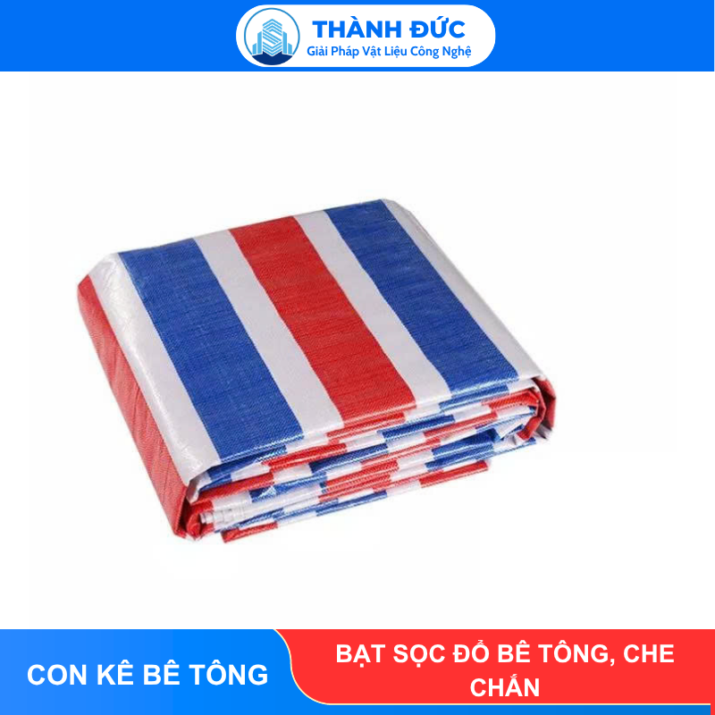 Bạt sọc đổ bê tông, che chắn