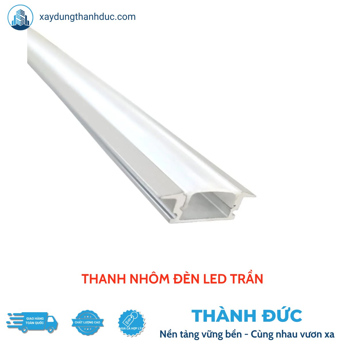 Thanh nhôm đèn LED âm trần