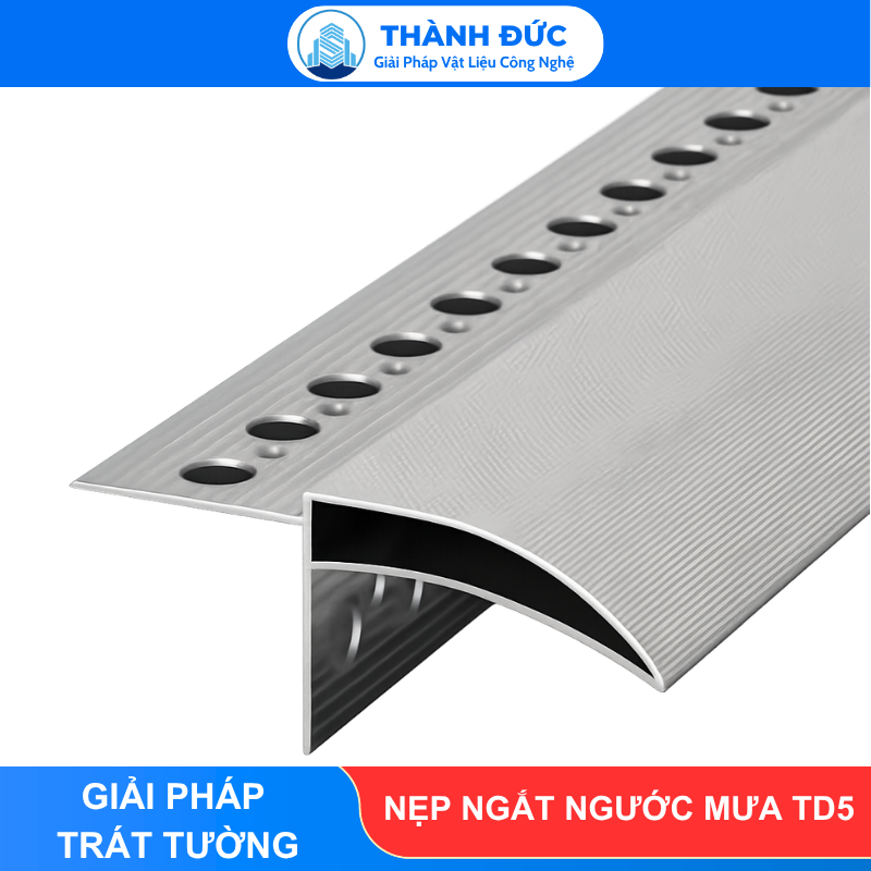 Nẹp Nhôm Ngắt Nước Mưa TD5 - Mỏ 5cm