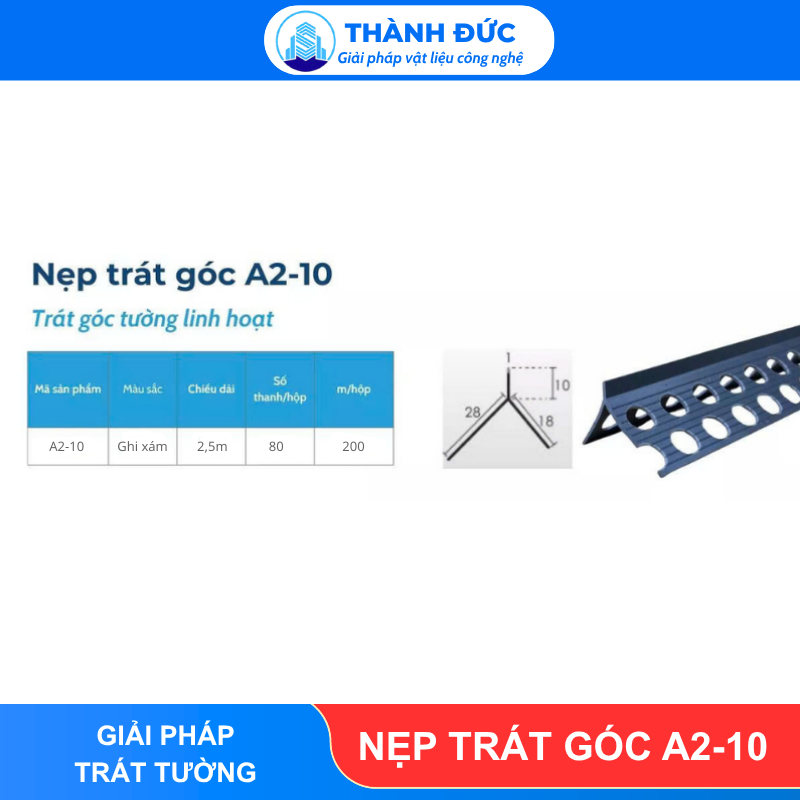 A2 10 - NẸP NHỰA TR&Aacute;T G&Oacute;C TH&Agrave;NH ĐỨC - Gi&aacute; tốt cho Đại L&yacute; v&agrave; Nh&agrave; Thầu