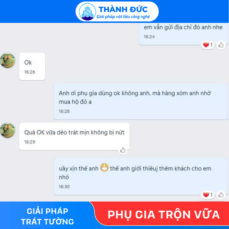 feedback thanh duc 12 - Phụ Gia Trộn Vữa Chống Nứt Tường Th&agrave;nh Đức [Gi&aacute; Tốt]