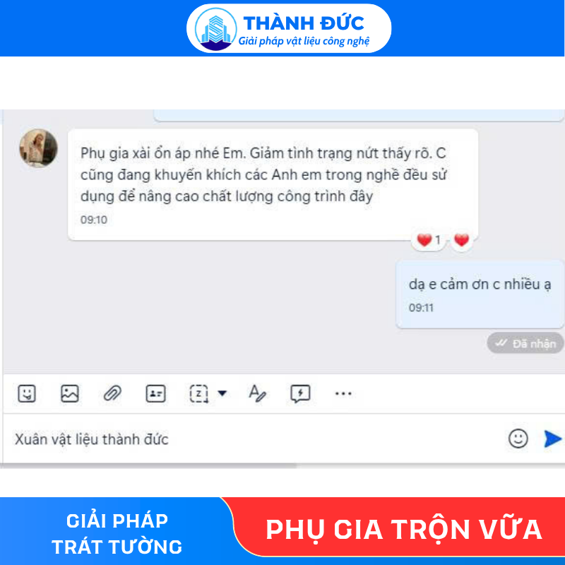 feedback thanh duc 13 - Phụ Gia Trộn Vữa Chống Nứt Tường Th&agrave;nh Đức [Gi&aacute; Tốt]