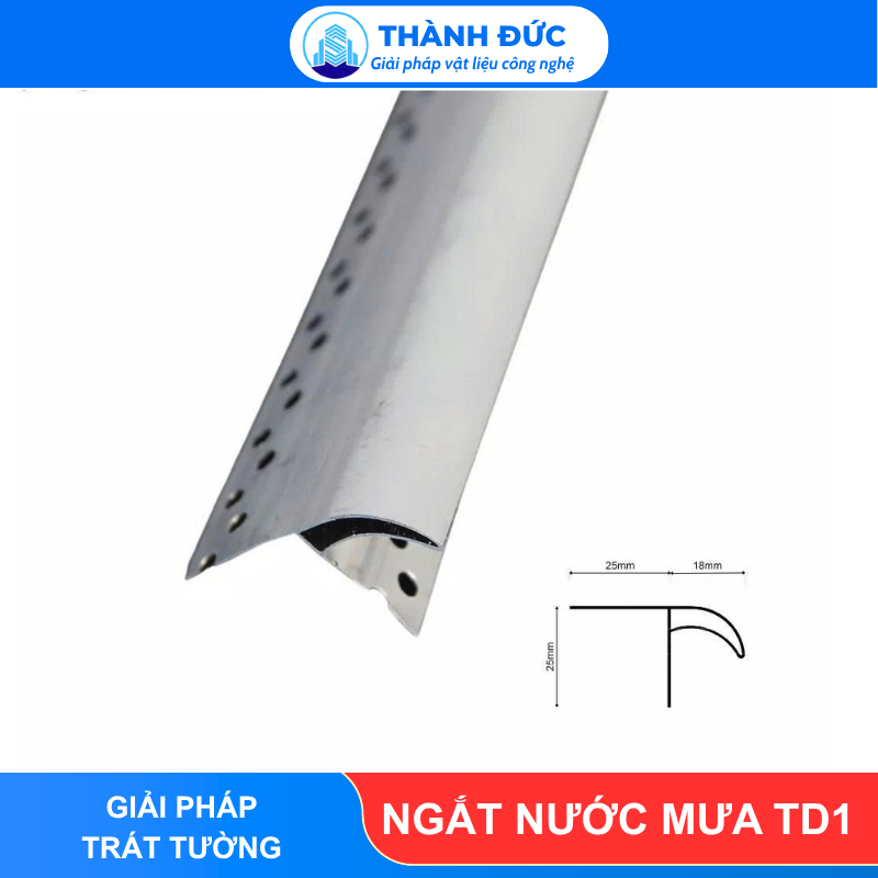 Nẹp Nhôm Ngắt Nước Mưa - TD1 Mỏ 2cm