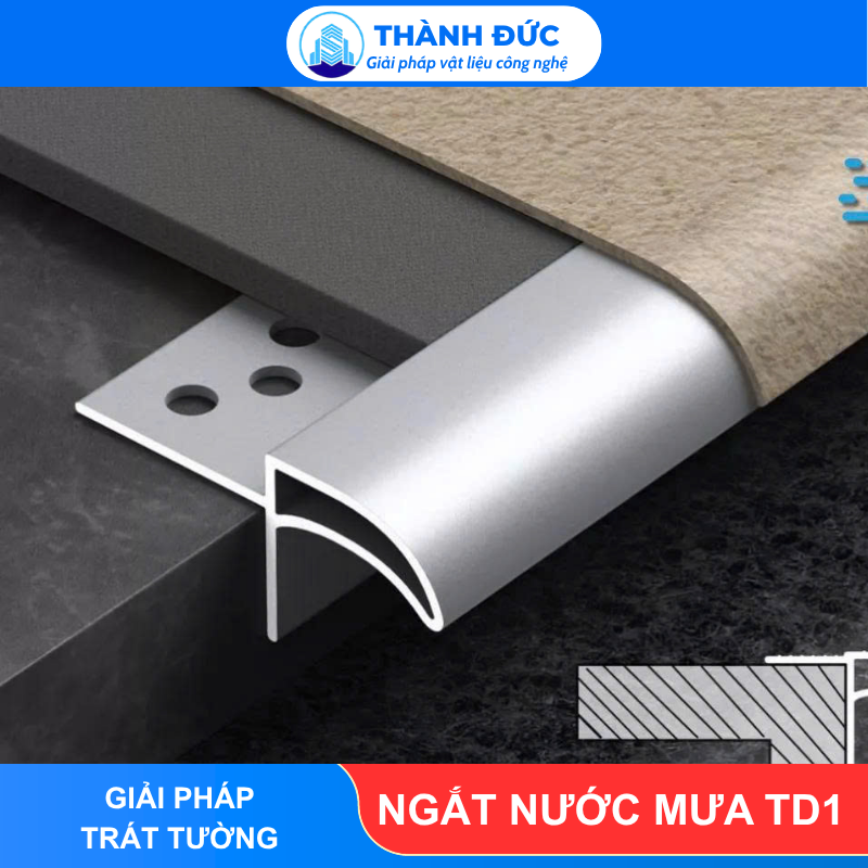 Nẹp Nhôm Ngắt Nước Mưa - TD1 Mỏ 2cm feedback thanh duc 25 - Nẹp Nhôm Ngắt Nước Mưa - TD1 Mỏ 2cm